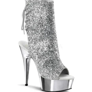 Argent Glitter 15 cm Pleaser DELIGHT-1018G Plateforme Bottines
