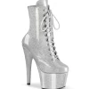 Argent glitter 18 cm pleaser bottines talons hauts femme