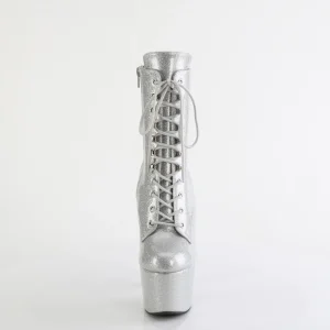 Argent glitter 18 cm pleaser bottines talons hauts femme