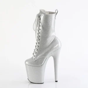 Argent glitter 20 cm pleaser bottines talons hauts femme