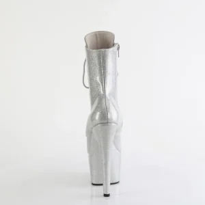 Argent glitter 18 cm pleaser bottines talons hauts femme