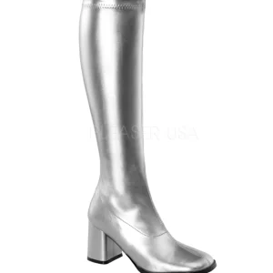 Argent Mat 7,5 cm GOGO-300 Bottes Femmes pour Hommes