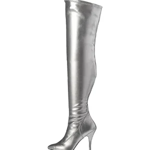 Argent Mat 13 cm SEDUCE-3000 bottes overknee femme
