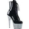 Argent paillettes 18 cm Pleaser ADORE-1020LG bottines de pole dance