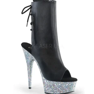Argent paillettes 15 cm Pleaser DELIGHT-1018LG bottines de pole dance