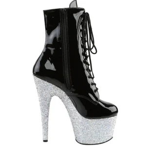 Argent paillettes 18 cm Pleaser ADORE-1020LG bottines de pole dance