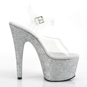 Argent paillettes 18 cm Pleaser ADORE-708HMG chaussure à talons de pole dance
