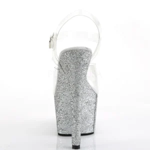 Argent paillettes 18 cm Pleaser ADORE-708HMG chaussure à talons de pole dance