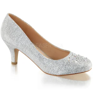 Argent Pierre Cristal 6,5 cm DORIS-06 Chaussures Escarpins de Soirée