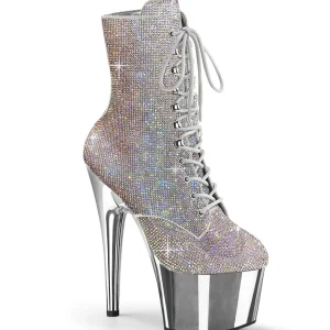 Argent pierre strass 18 cm ADORE-1020CHRS-2 bottines talons hauts pleaser
