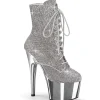 Argent pierre strass 18 cm ADORE-1020CHRS bottines talons hauts pleaser