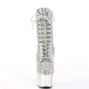 Argent pierre strass 18 cm ADORE-1020CHRS-2 bottines talons hauts pleaser
