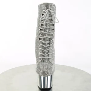 Argent pierre strass 18 cm ADORE-1020CHRS bottines talons hauts pleaser