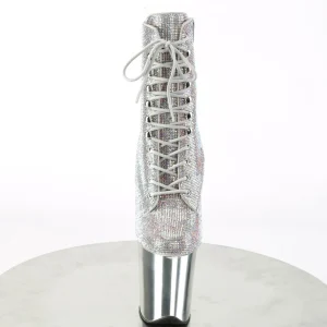 Argent pierre strass 20 cm FLAMINGO-1020CHRS-2 bottines talons hauts pleaser