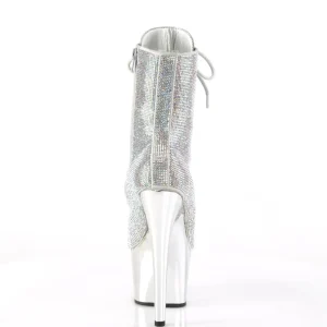 Argent pierre strass 18 cm ADORE-1020CHRS-2 bottines talons hauts pleaser