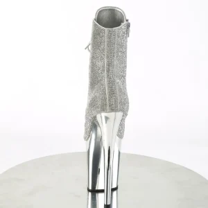 Argent pierre strass 20 cm FLAMINGO-1020CHRS bottines talons hauts pleaser