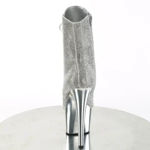 Argent pierre strass 18 cm ADORE-1020CHRS bottines talons hauts pleaser