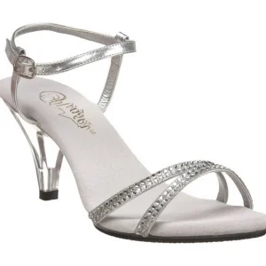 Argent pierre strass 8 cm BELLE-316 chaussures travesti