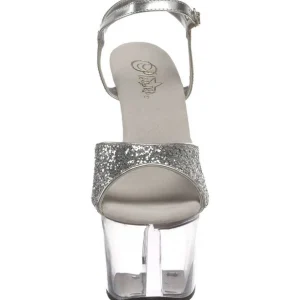 Argent Scintiller 18 cm SKY-310 Plateforme Sandales Talons Hauts