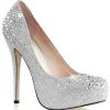 Argent Strass 13 cm DESTINY-06R Talons Aiguilles Escarpins