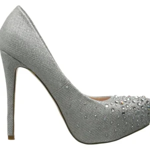 Argent Strass 13 cm DESTINY-06R Talons Aiguilles Escarpins