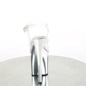 Argent transparent 19 cm ENCHANT-708 chaussures plateforme et talons