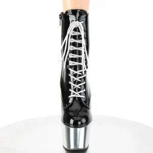 Argent Verni 18 cm ADORE-1020 bottines plateforme chrome pour femmes