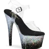 Argentés 18 cm ADORE-708SS etincelle sandales avec plateforme