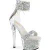 Argentés 18 cm SKY-327RSI talon haut avec manchette de cheville strass