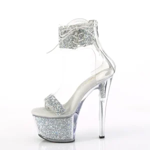Argentés 18 cm SKY-327RSI talon haut avec manchette de cheville strass