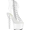 Beaded - 18 cm bottine talon haut femme pleaser strass transparentes