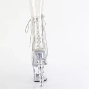 Beaded - 18 cm bottine talon haut femme pleaser strass transparentes
