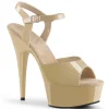 Beige 15 cm DELIGHT-609 talons hauts pleaser plateforme