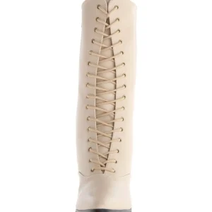 Beige 7 cm VICTORIAN-120 Bottines à Lacets Talons Hauts Femmes