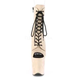 Beige faux suede 20 cm FLAMINGO-1021FS bottines de pole dance