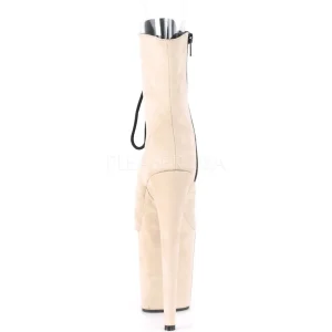 Beige faux suede 20 cm FLAMINGO-1021FS bottines de pole dance