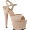 Beige Similicuir 18 cm ADORE-709FS sandales à talons aiguilles