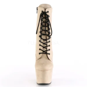 Beige Similicuir 18 cm ADORE-1020FS bottines femmes à lacets