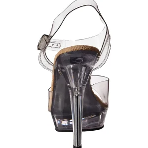 Beige Transparent 13 cm LIP-108 Plateforme Chaussures Talon Haut