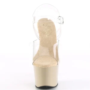 Beige Transparent 18 cm SKY-308 Plateforme Haut Talon