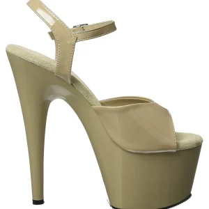 Beige Verni 18 cm ADORE-709 Talons Hauts Plateforme