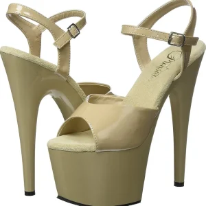 Beige Verni 18 cm ADORE-709 Talons Hauts Plateforme