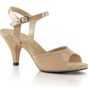 Beige Verni 8 cm BELLE-309 Talon Haut pour Hommes