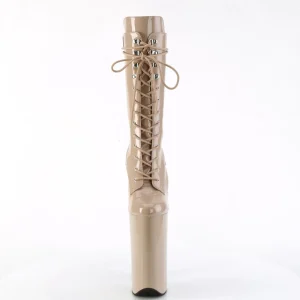Beige Verni 25,5 cm BEYOND-1050 talons très hauts - bottines plateforme extrême