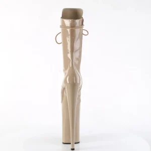 Beige Verni 25,5 cm BEYOND-1050 talons très hauts - bottines plateforme extrême