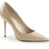 Beige Verni 10 cm CLASSIQUE-20 escarpins à talon aiguille bout pointu
