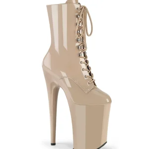 Beige Verni 23 cm INFINITY-1020 talons très hauts - bottines plateforme extrême