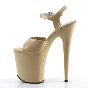 Beige Verni 20 cm Pleaser FLAMINGO-809 Talons Hauts Plateforme