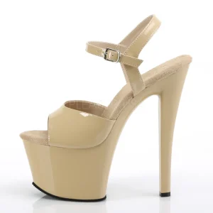 Beige Verni 18 cm Pleaser SKY-309 Talons Hauts Plateforme