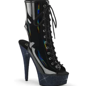 BEJ-1016-6 - 18 cm bottine talon haut femme pleaser strass noir